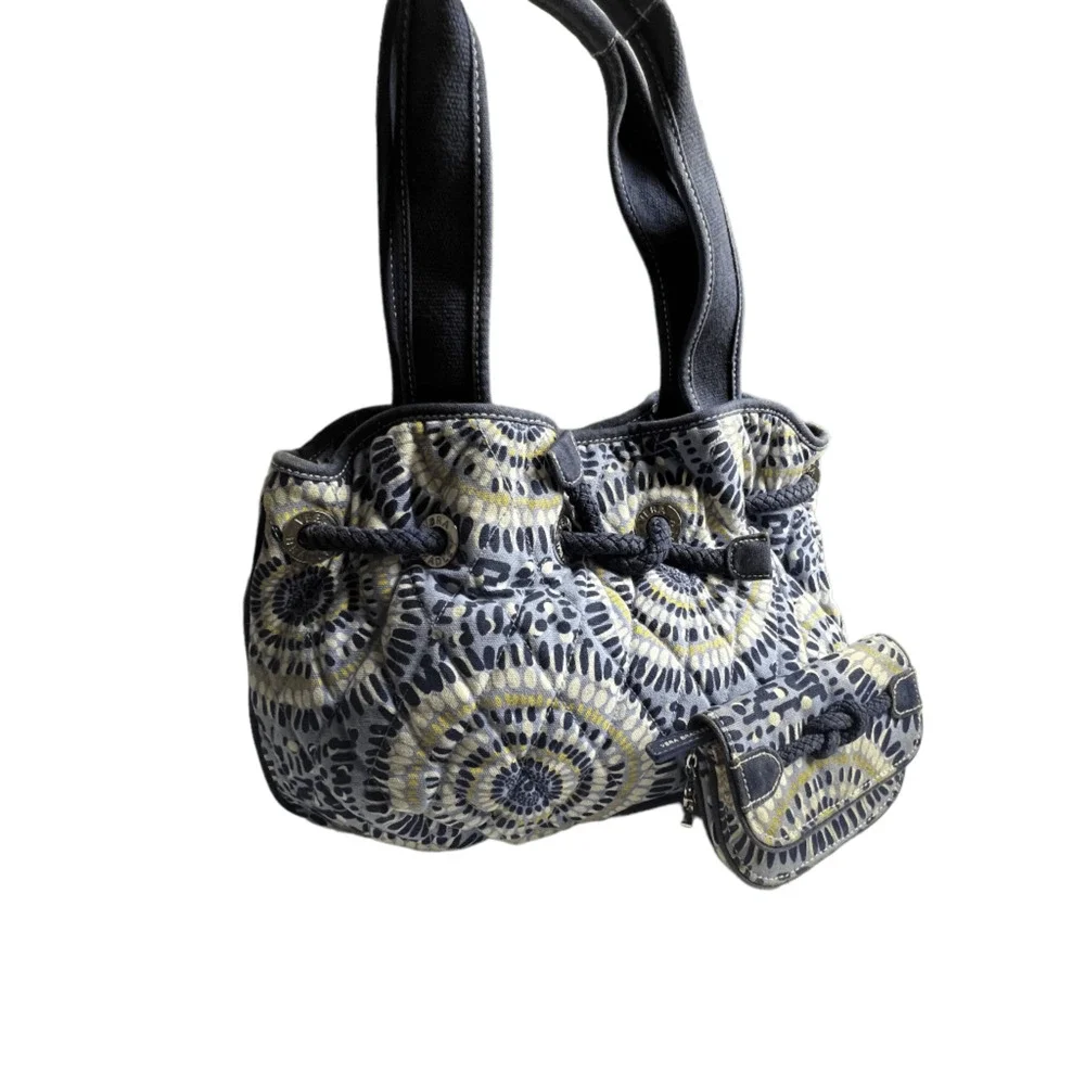 Vera Bradley Starry Night Shoulder Bag Matching Wallet - As Is